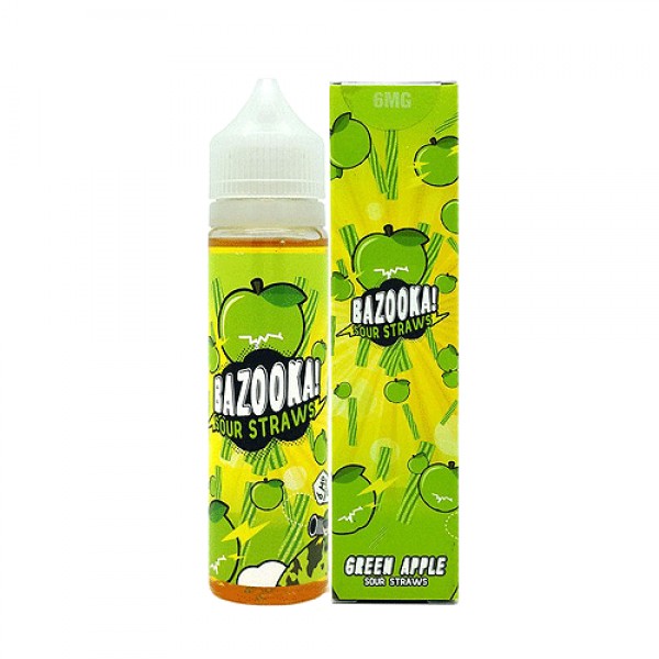 Green Apple Sour Straws by Bazooka Sour Straws 60ml