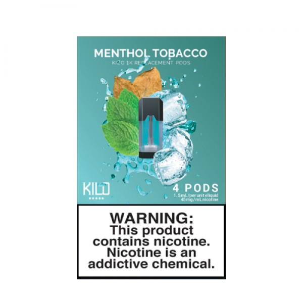 Menthol Tobacco - Pack of 4 Pods by Kilo 1K