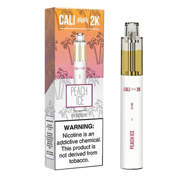 Peach Ice (Frozen Peach) Disposable Pod (2000 Puffs) by Cali Bars 2K