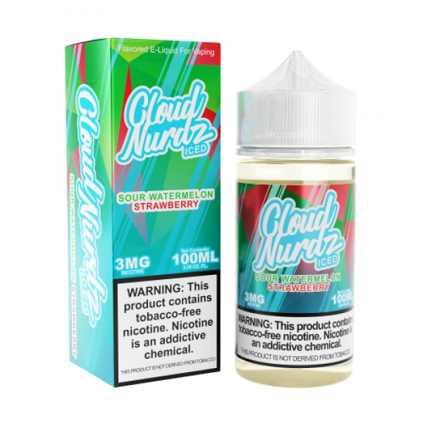 Sour Watermelon Strawberry Iced by Cloud Nurdz 100ml