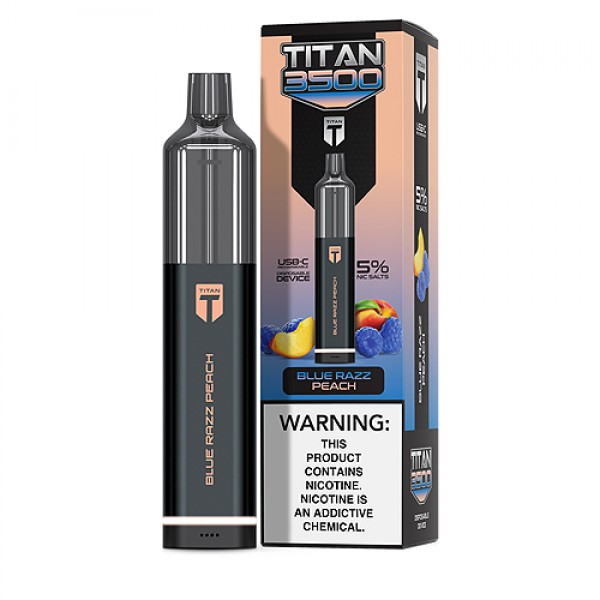 Blue Razz Peach Disposable Pod (3500 Puffs) by Titan 3500