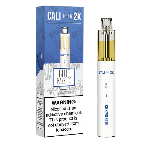 Blue Razz Ice (Frozen Blue Slush) Disposable Pod (2000 Puffs) by Cali Bars 2K