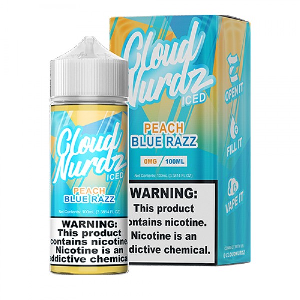 Peach Blue Razz Iced by Cloud Nurdz 100ml