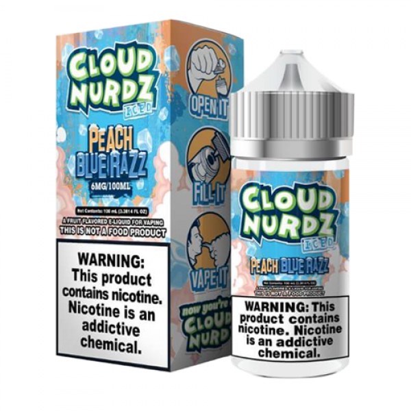 Peach Blue Razz Iced by Cloud Nurdz 100ml