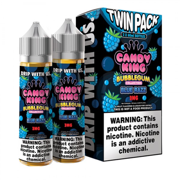 Blue Razz by Candy King Bubblegum Collection 120ml (2x60ml)